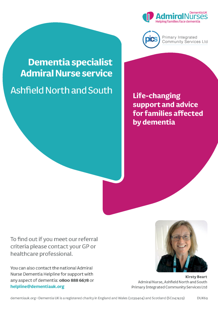 Dementia specialist Admiral Nurse service - Life-changing support and advice for families affected by dementia